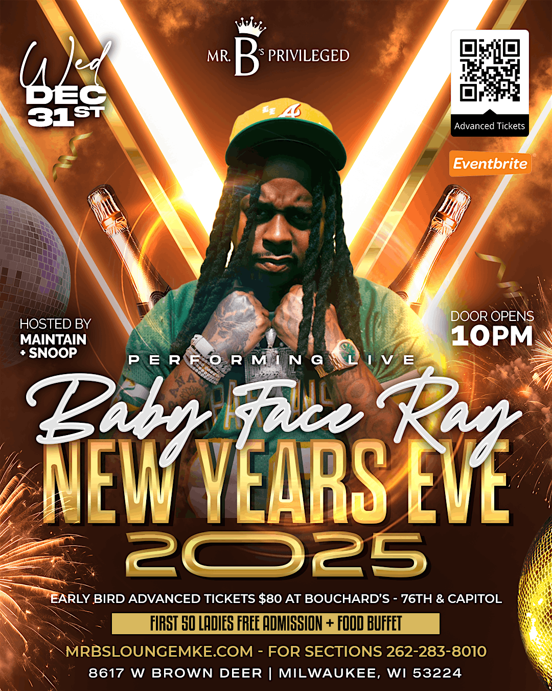 2025 MKE New Year's Eve Celebration - Babyface Ray Live at Mr.B's