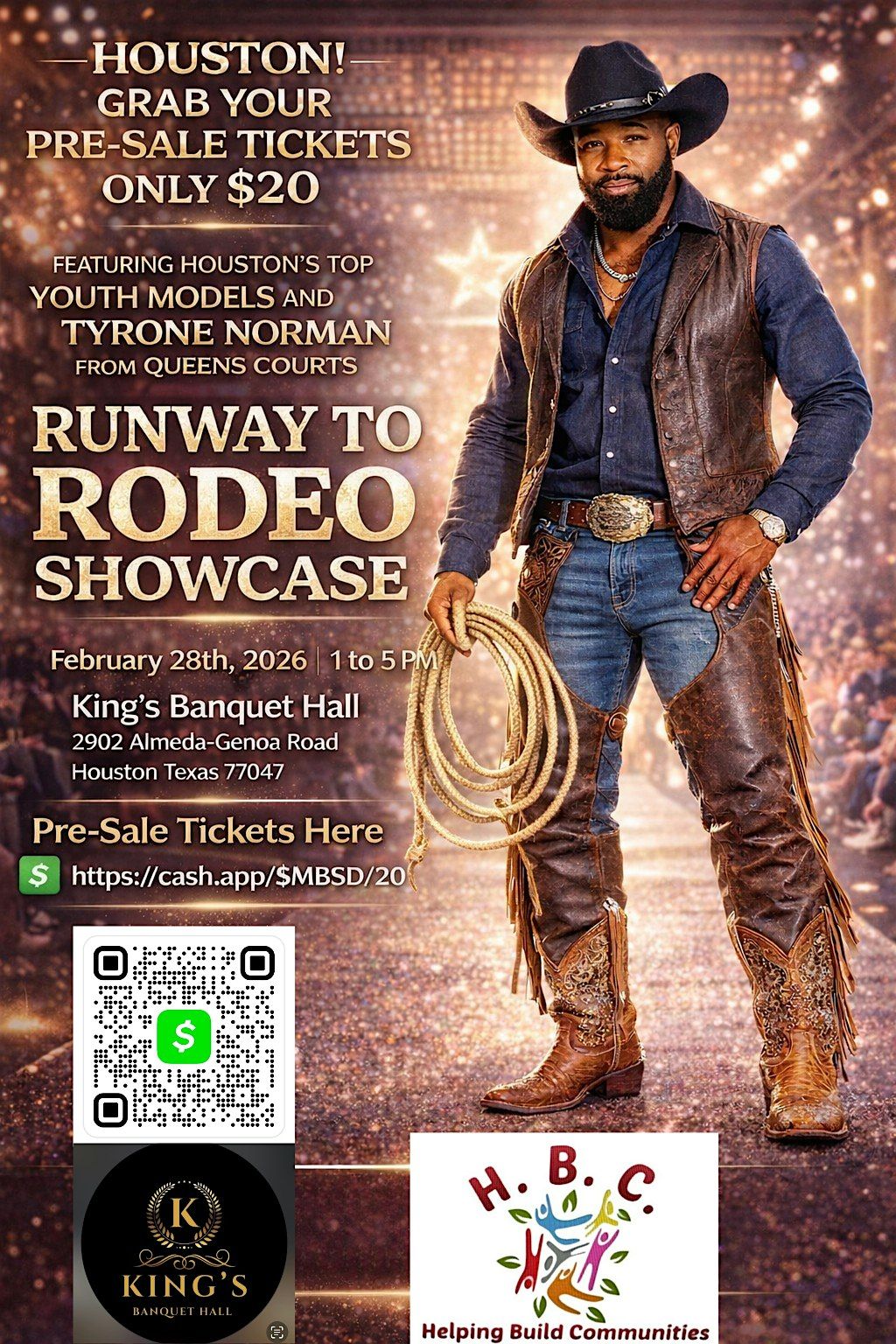 Runway to Rodeo Showcase at King's Banquet Hall, Houston on 28th ...