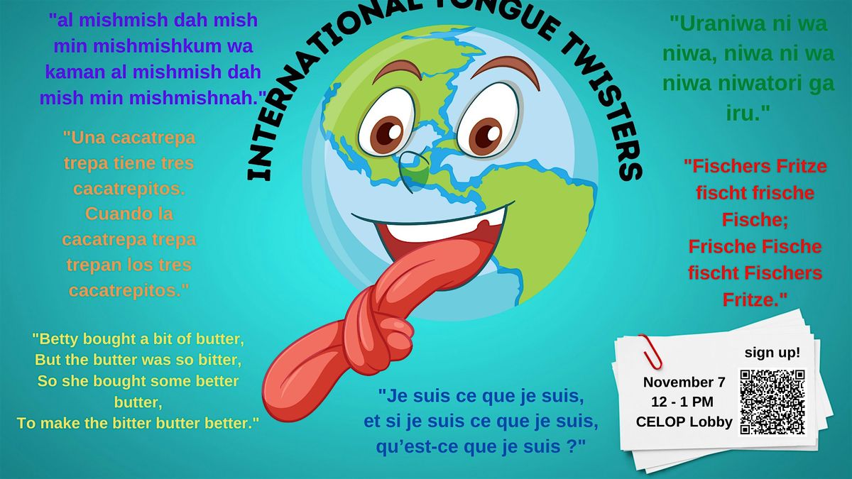 Tongue Twisters around the World : BU International Education Week