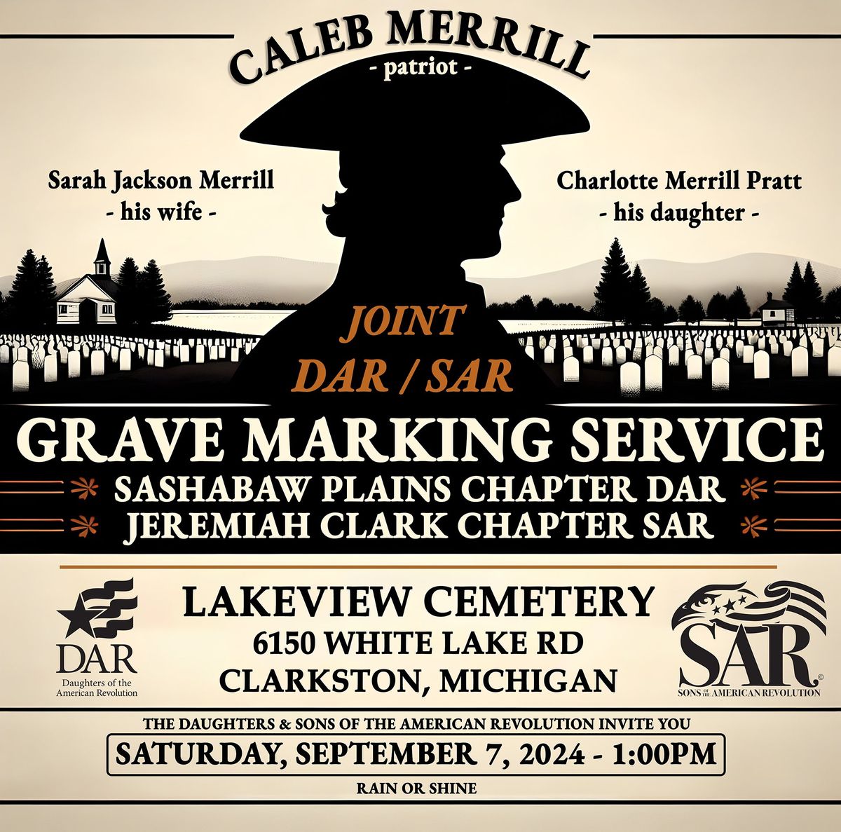DAR\/SAR Grave Marking Service - Clarkston, Michigan