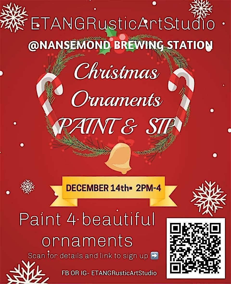 CHRISTMAS ORNAMENTS PAINT & SIP