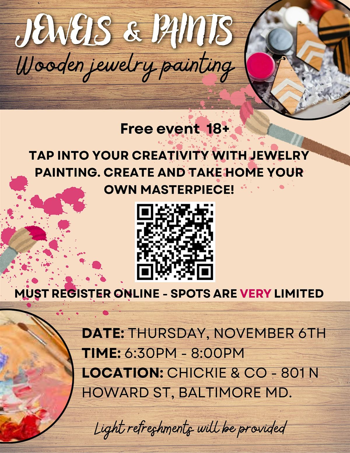 Wooden Jewelry Painting