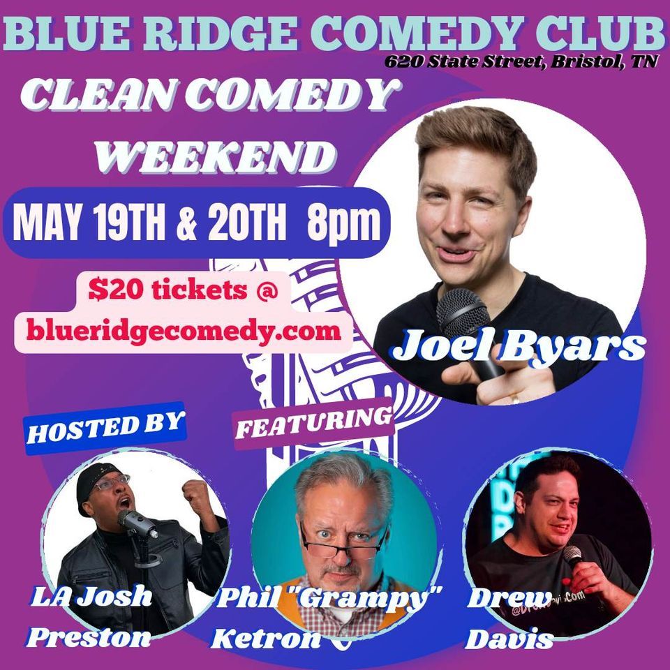 Clean Comedy Weekend on at Blue Ridge Comedy Club on May 19-20th ...