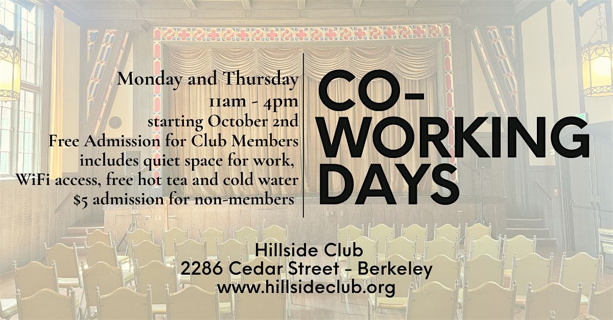 Co-Working Day at the Hillside Club