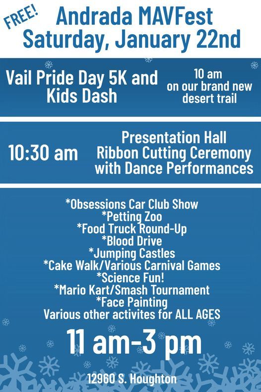 Vail Pride Day Fun Run&5K/Ribbon Cutting for Presentation Hall/MavFest