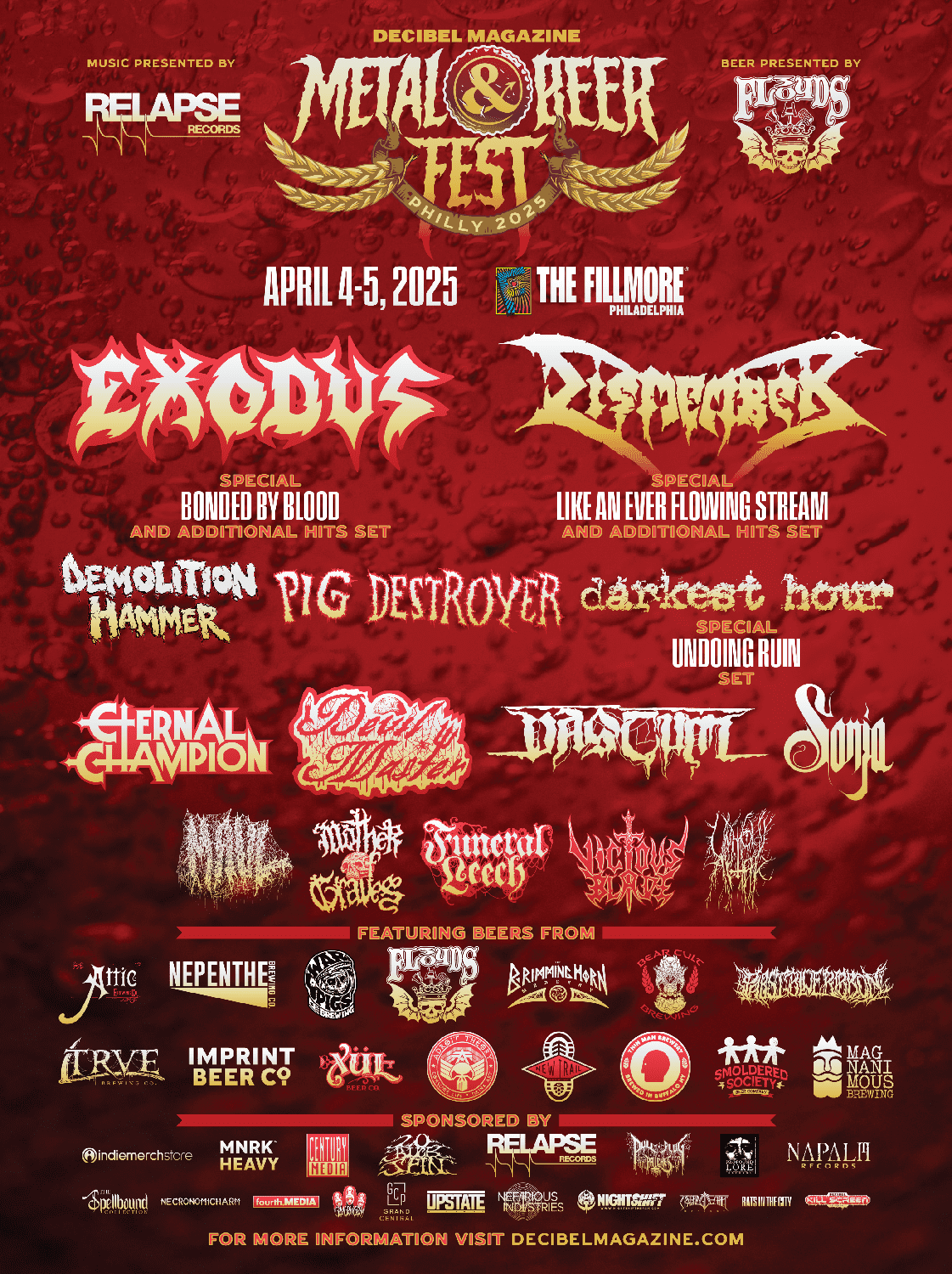 Decibel Metal and Beer Fest - Saturday at Fillmore Auditorium Denver