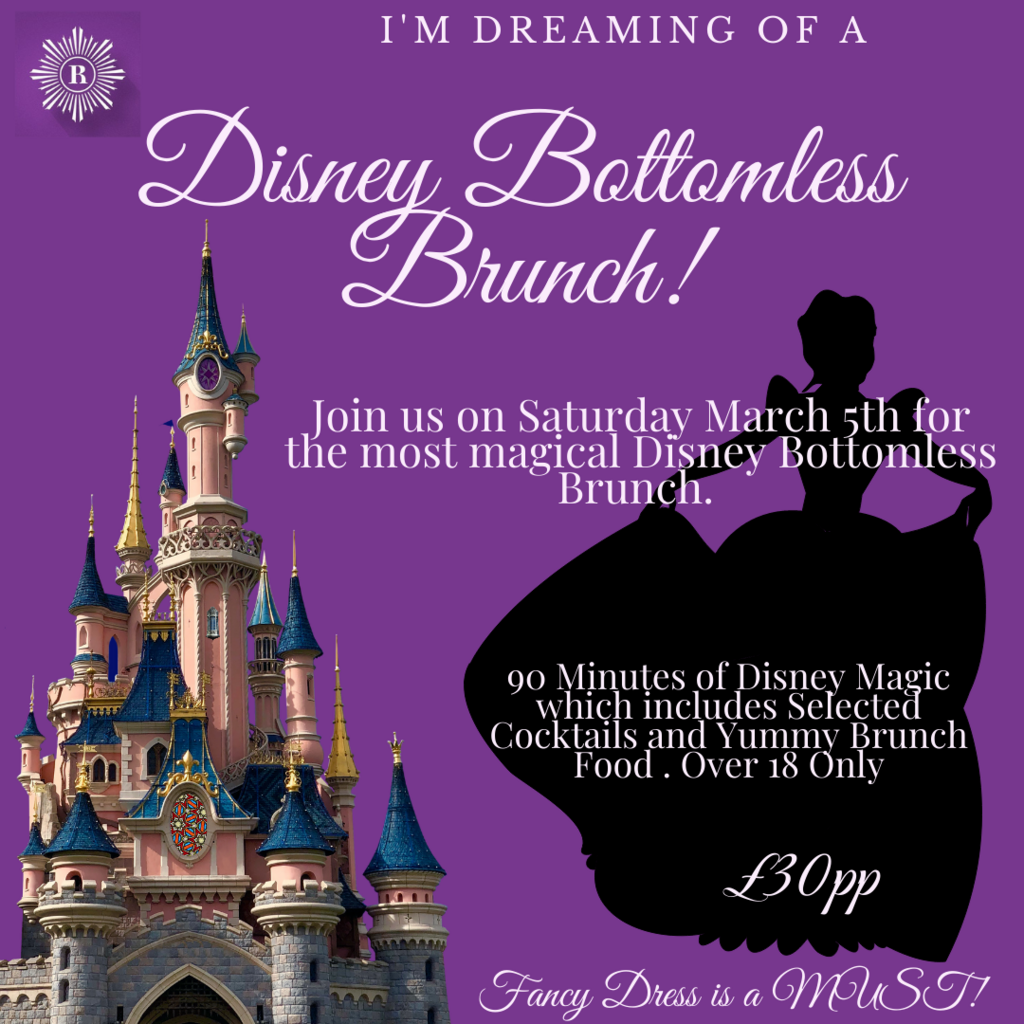 Disney Bottomless Brunch Tickets Revolution Torquay EN March 5 2022 disney-bottomless-brunch-tickets-revolution-torquay-en-march-5-2022