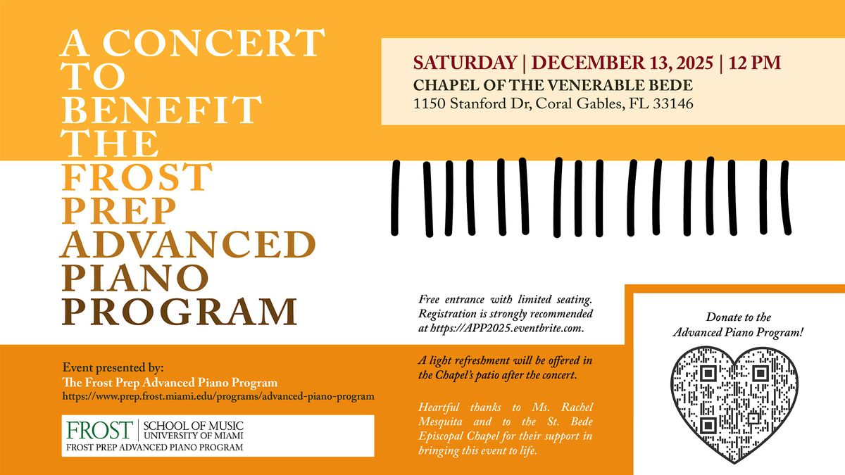 A Concert to Benefit the Frost Prep Advanced Piano Program