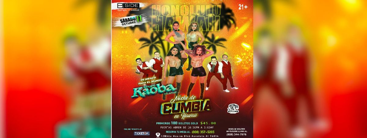 Noche de cumbia en Honolulu Hawaii