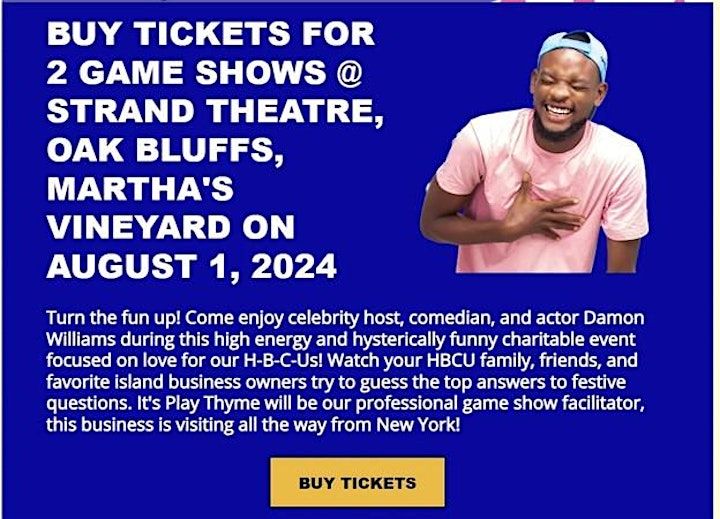 THE BEST HBCU FAMILY FUN FEST ON MARTHAS VINEYARD (13PM Game Show