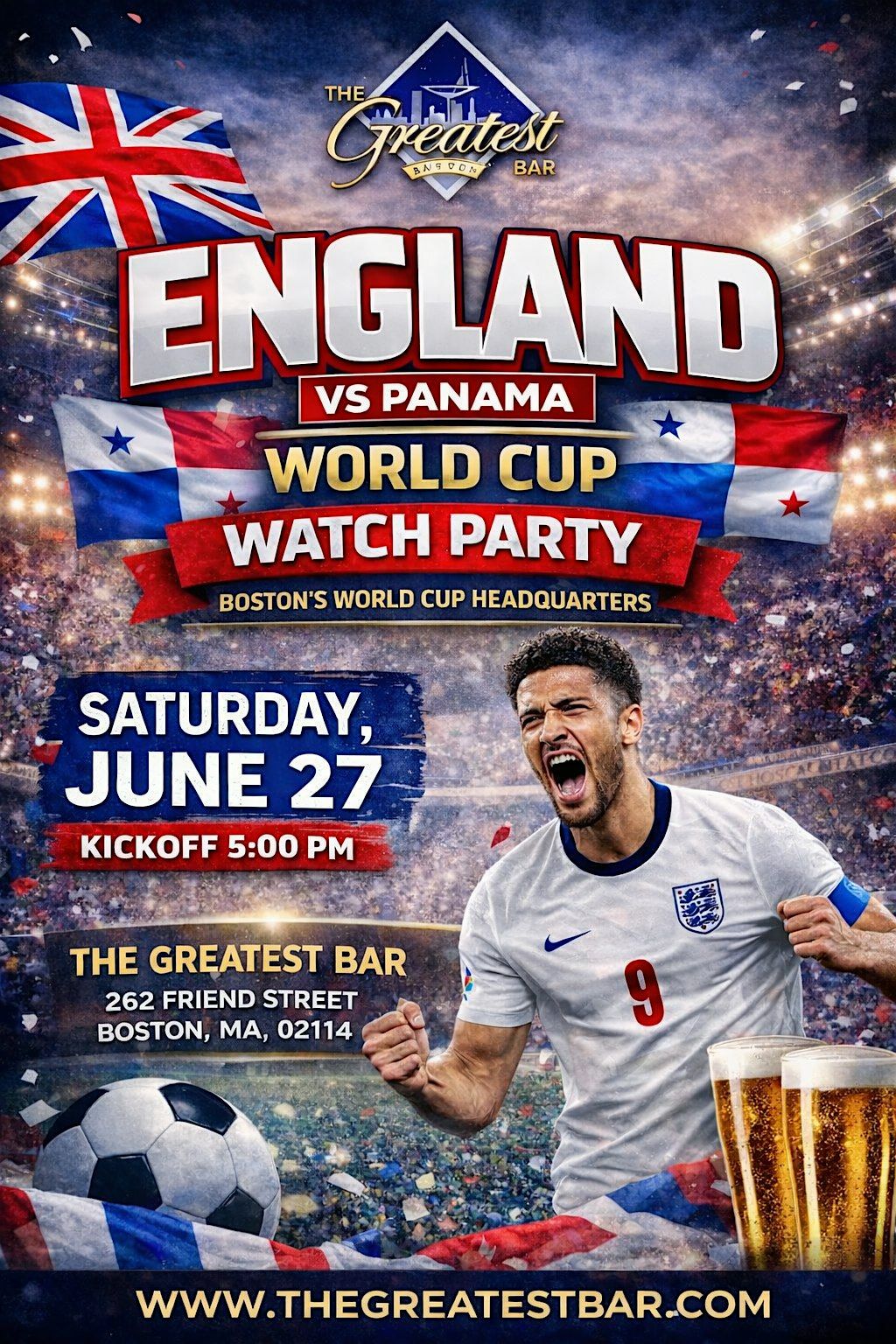 England vs Panama World Cup Watch Party at The Greatest Bar