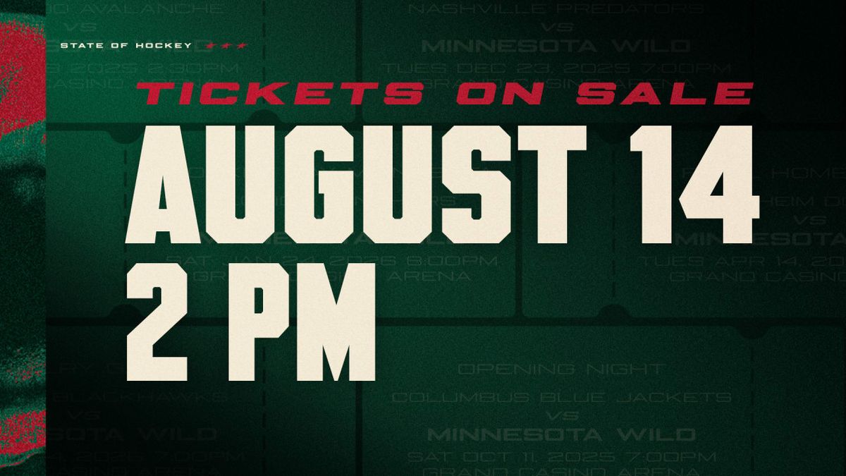Minnesota Wild vs. Nashville Predators