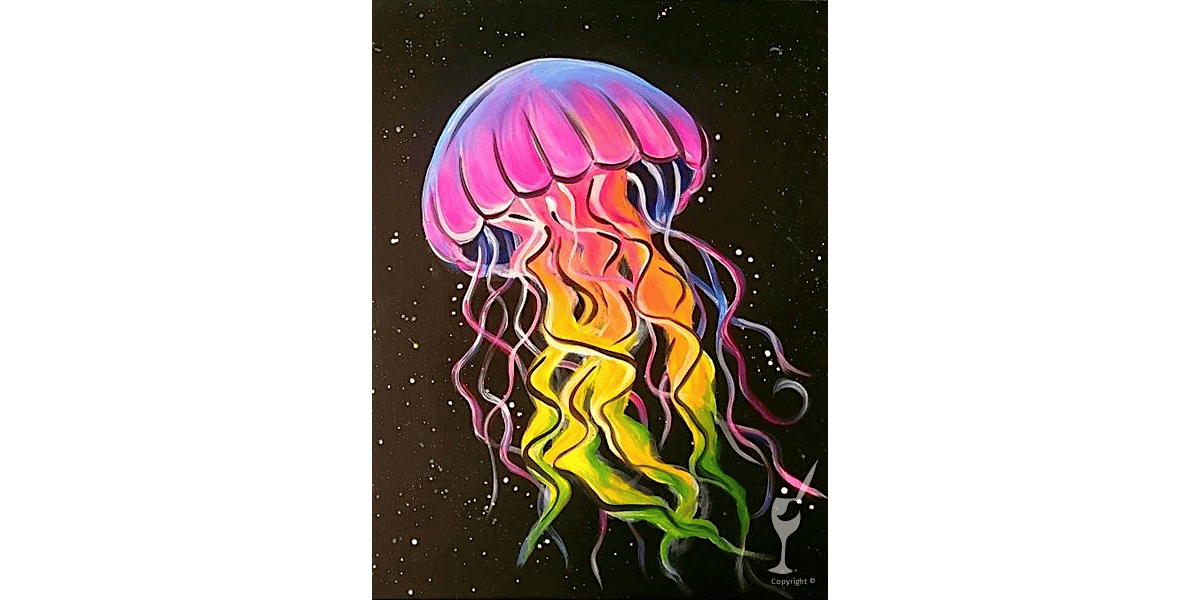 Beneath Jellyfish Waves - Paint and Sip in New Braunfels | Classpop!\u2122