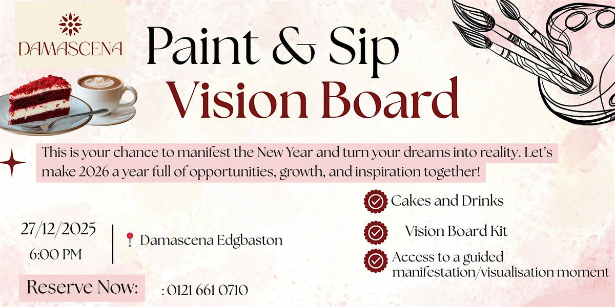 Paint & Sip Vision Board 2026