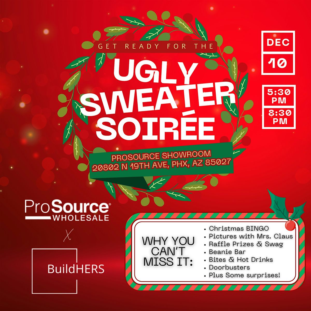 BuildHERS Holiday Bash: Ugly Sweater Soir\u00e9e