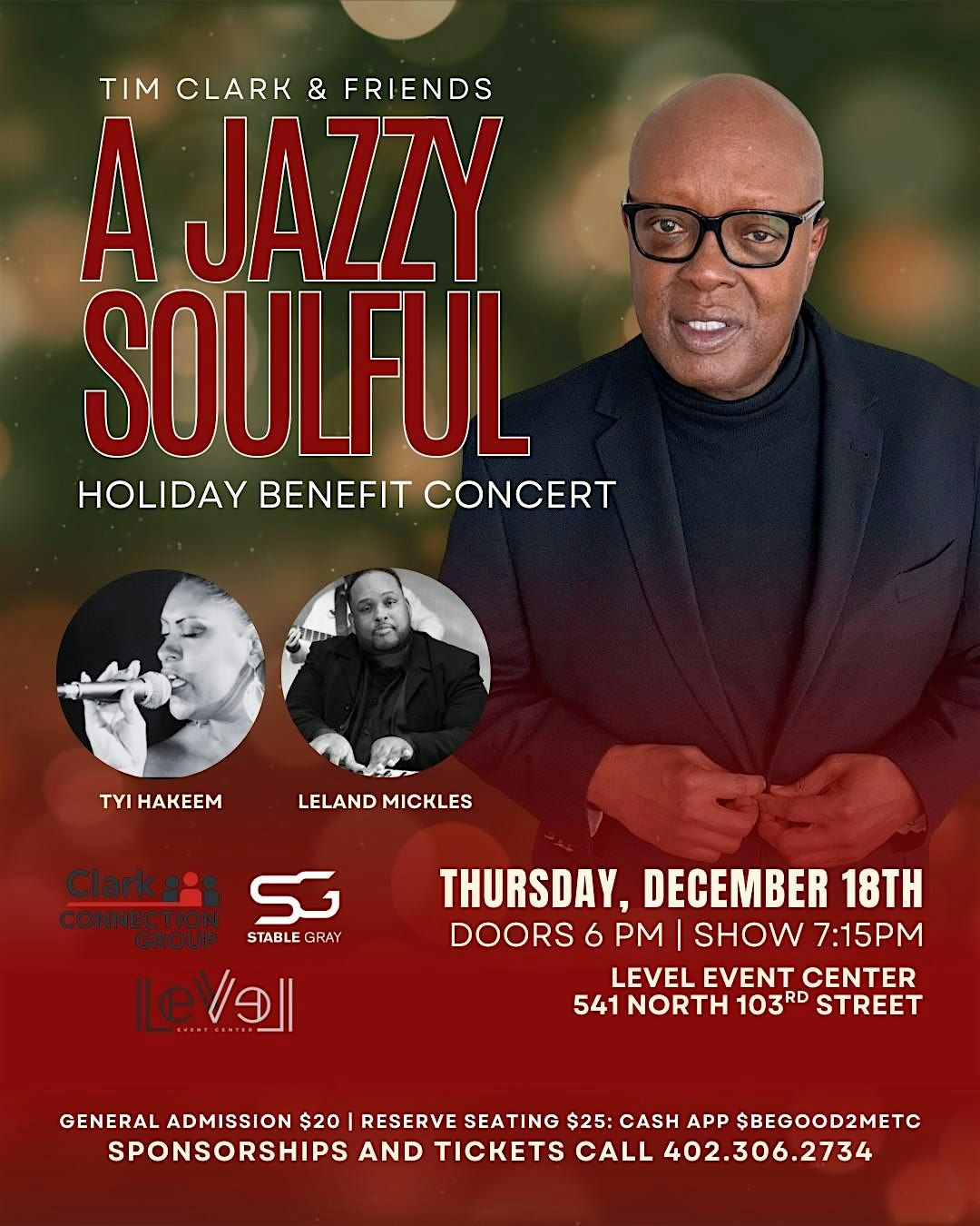 Tim Clark & Friends  A Jazzy Soulful Holiday Benefit Concert
