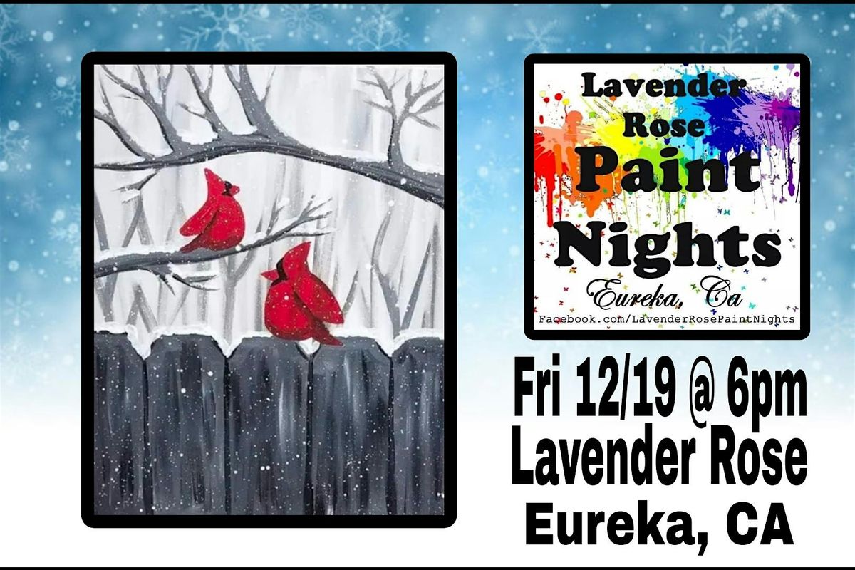 Cardinals Paint Night at Lavender Rose in Eureka