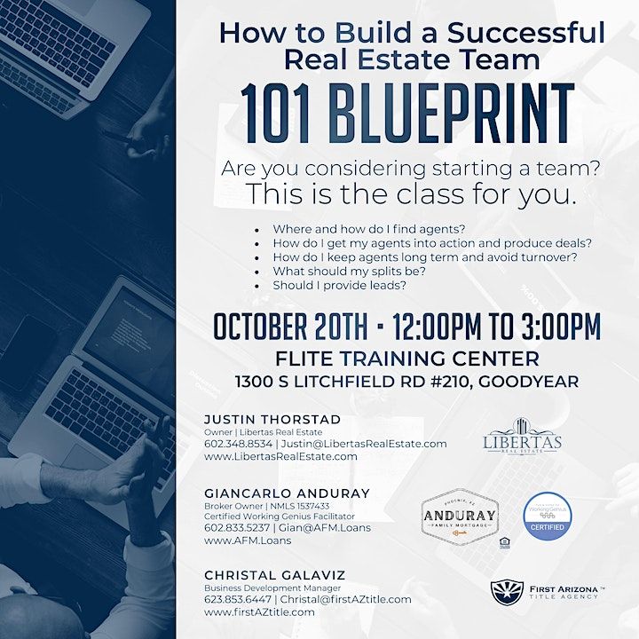 Real Estate Team Building Blueprint 1300 S Litchfield Rd, Goodyear
