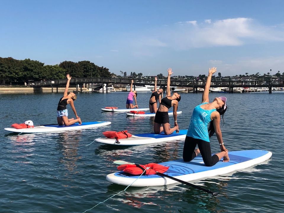 Stand Up Paddleboard Yoga in Newport Back Bay