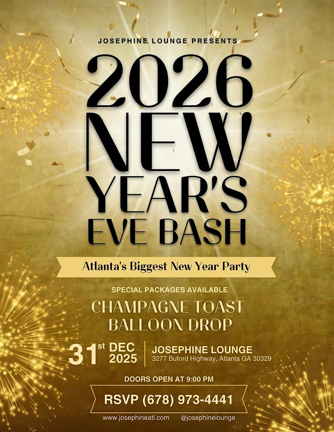JOSEPHINE LOUNGE NYE 2026