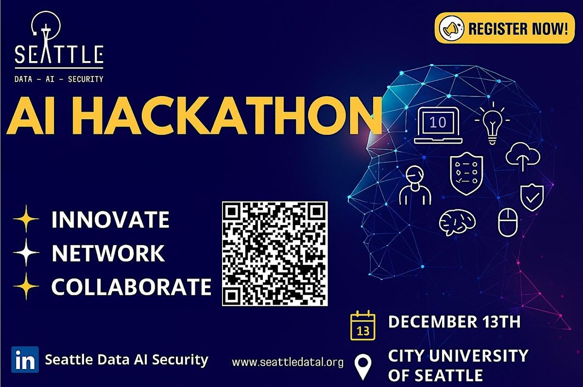 Hackathon | FREE | Dec 13 | In-Person | City University of Seattle