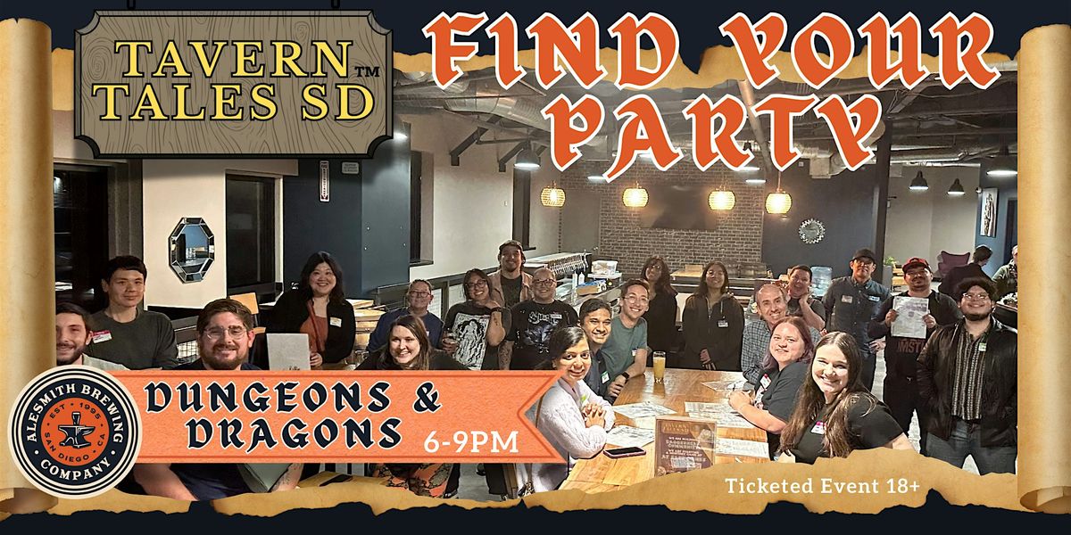May 19th - Find Your Party: AleSmith (D&D)