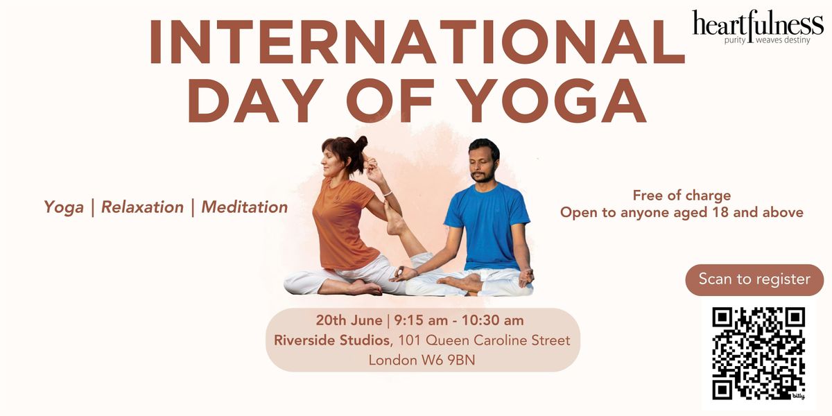 Free Event: International Day of Yoga | Riverside Studios with Heartfulness