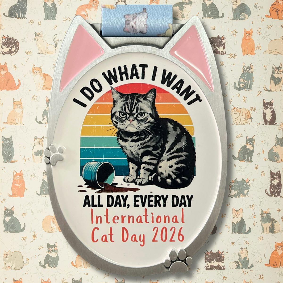 Cat Day Virtual Race 1M 5K 10K 13.1 26.2