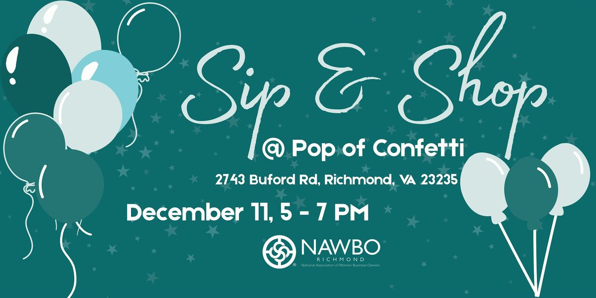 NAWBO Richmond's Sip & Shop w\/ Pop of Confetti
