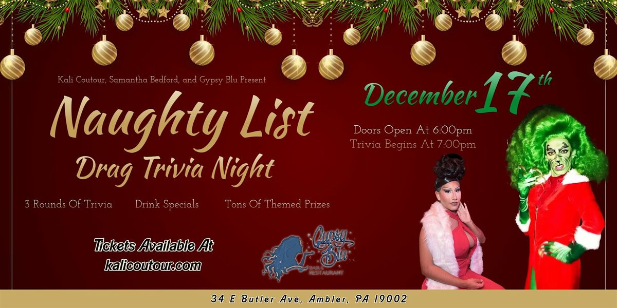 Naughty List Drag Trivia Night