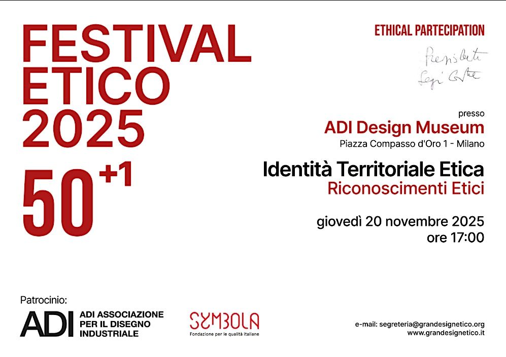 Festival dell'Etica | 20 novembre 2025