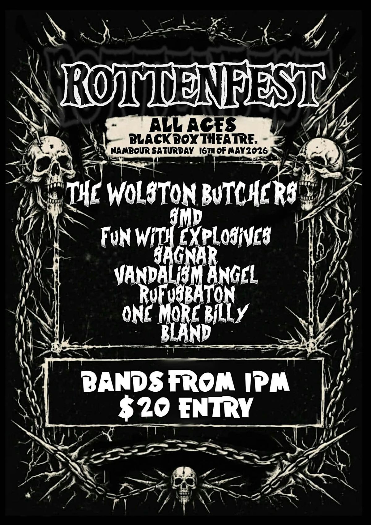 Rotten Fest All Ages at Black Box Theatre, Nambour on 16th May, 2026