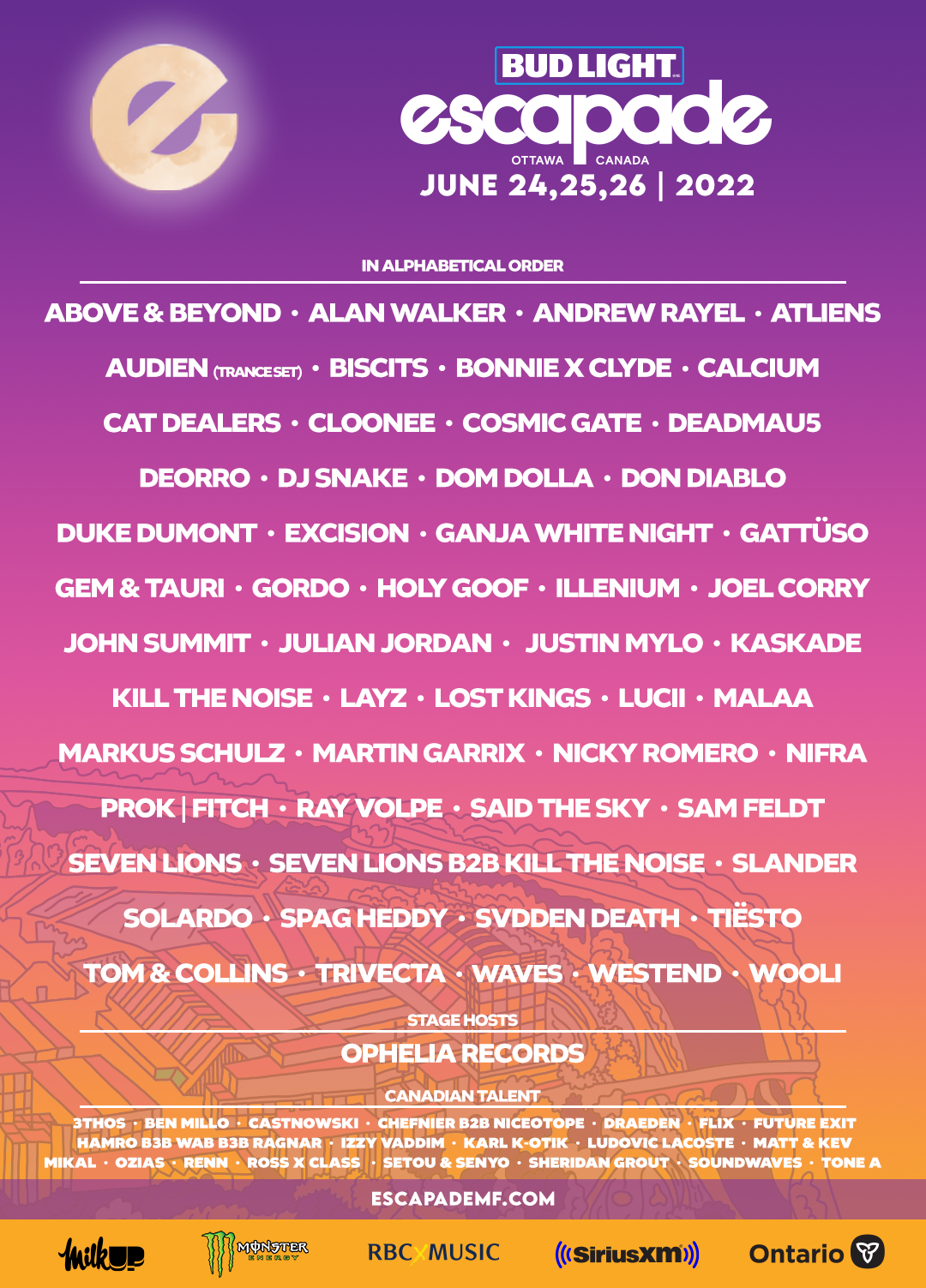 Bud Light Escapade Music Festival - 3 Day Pass at RA Centre