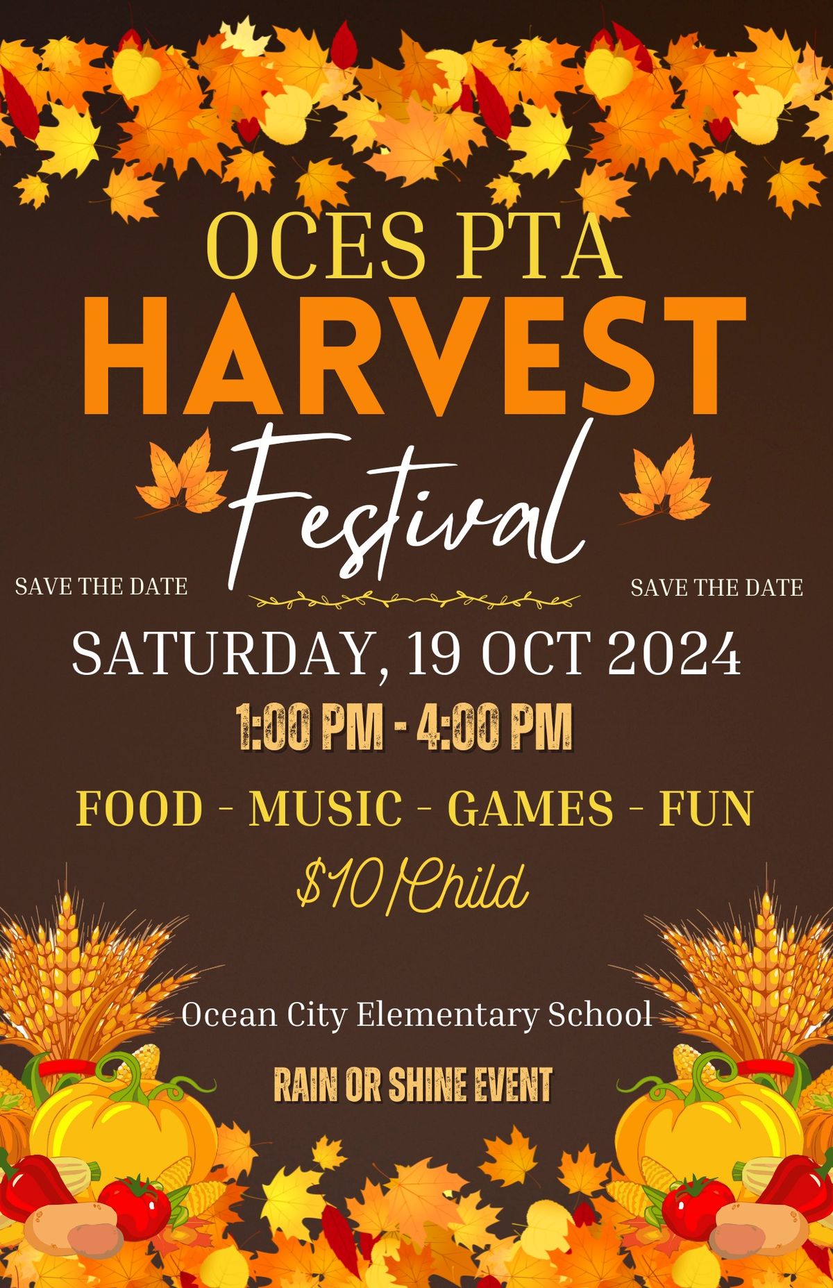 OCES HARVEST FESTIVAL! 12828 Center Dr, Ocean City, MD, United States