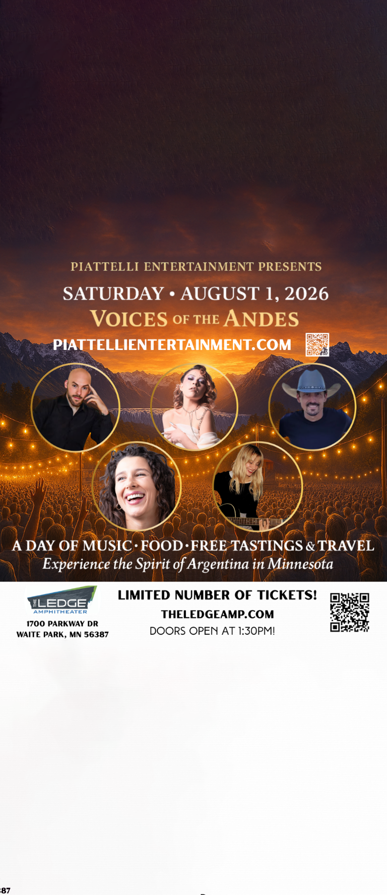 Voices of the Andes at The Ledge Waite Park Amphitheater