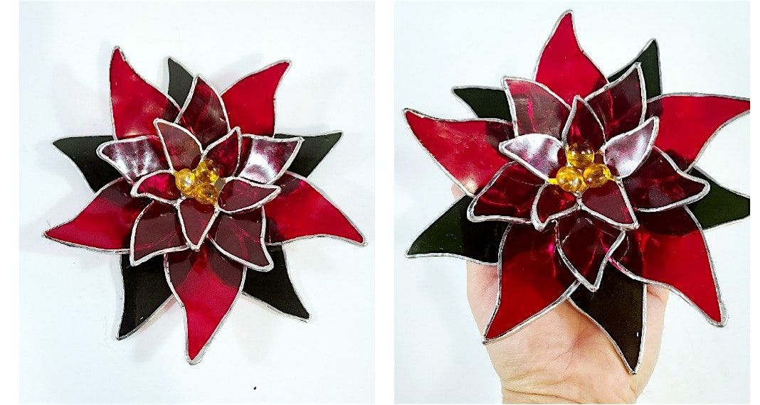 Stained Glass Poinsettia