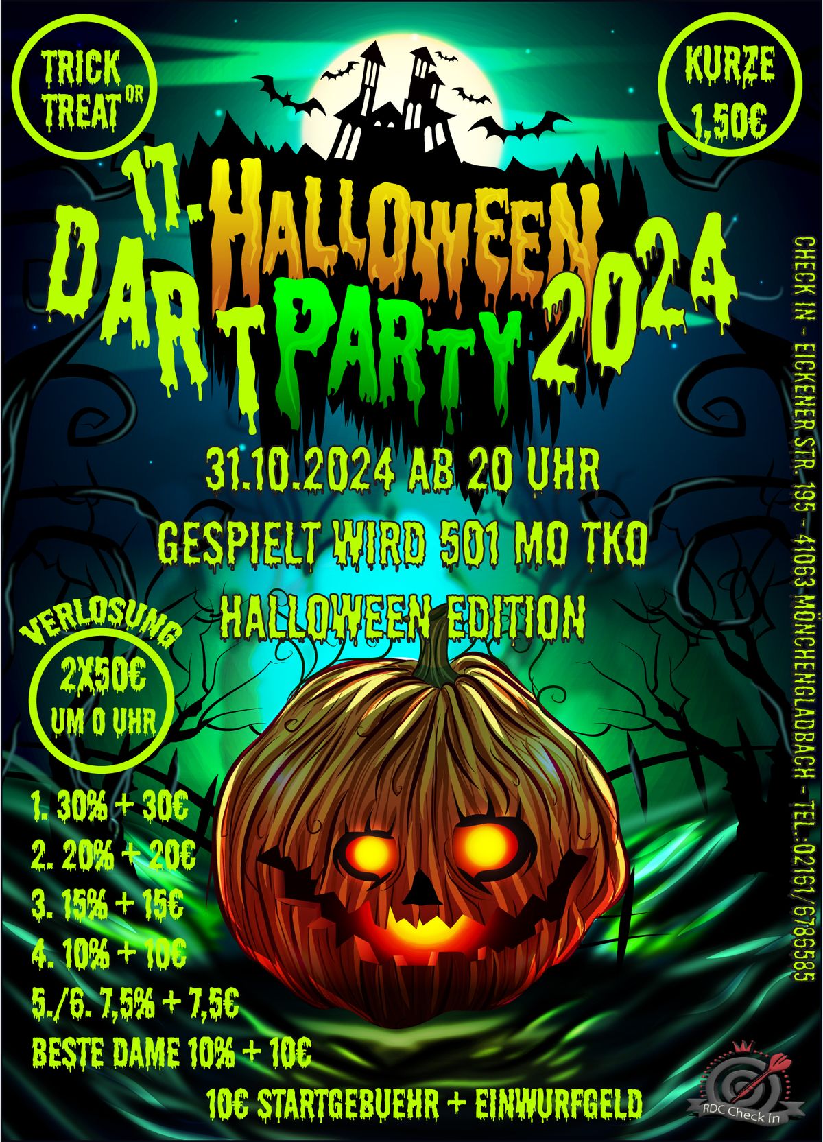 17. Halloween Dart Party 2024 Check In, Mönchengladbach, NW October