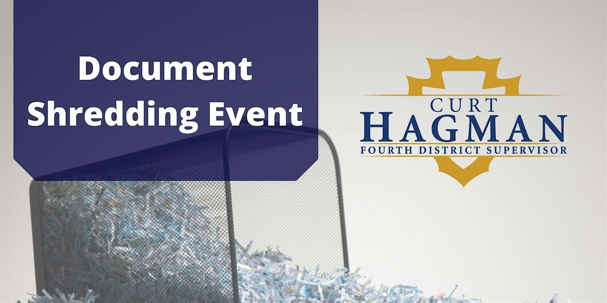 Supervisor Hagman's Chino Shredding Event Pre-Registration