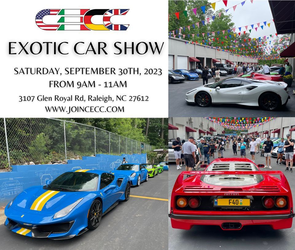 EXOTIC CAR SHOW AT CECC Carolina Exotic Car Club, Raleigh, NC