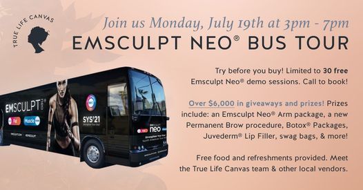 Emsculpt Neo Bus Tour At True Life Canvas 1859 N Lakewood Drive Coeur D Alene Id 814 Rathdrum Id July 19 21 Emsculpt Neo Bus Tour At True Life Canvas 1859 N Lakewood Drive Coeur D Alene Id 814 Rathdrum Id July 19 21