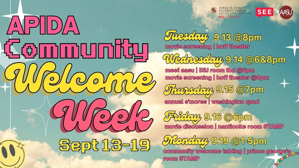 AASU Community Welcome Week | University of Maryland-College Park ...