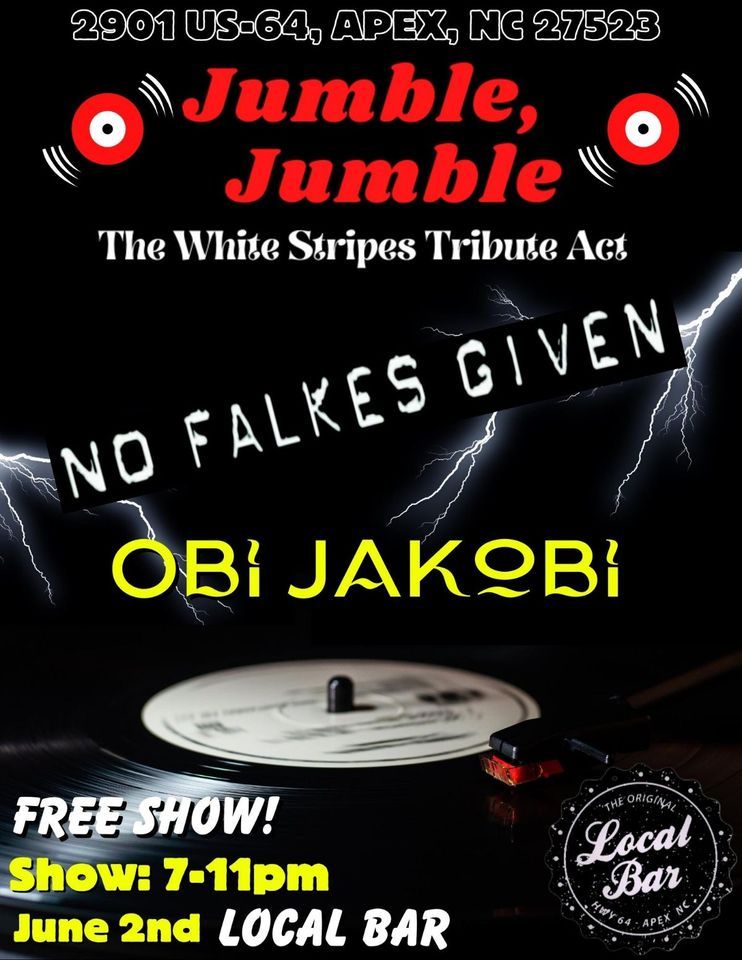 No Falkes Given, Jumble Jumble (The White Stripes Tribute), and Obi