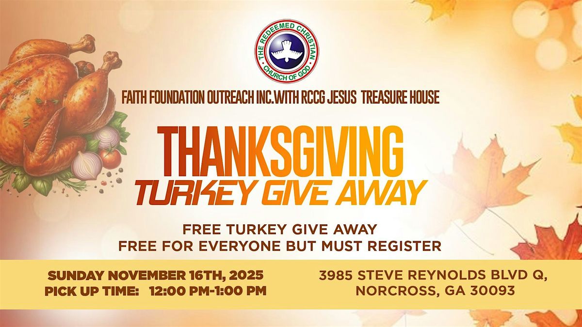 FREE THANKSGIVING TURKEY GIVEAWAY