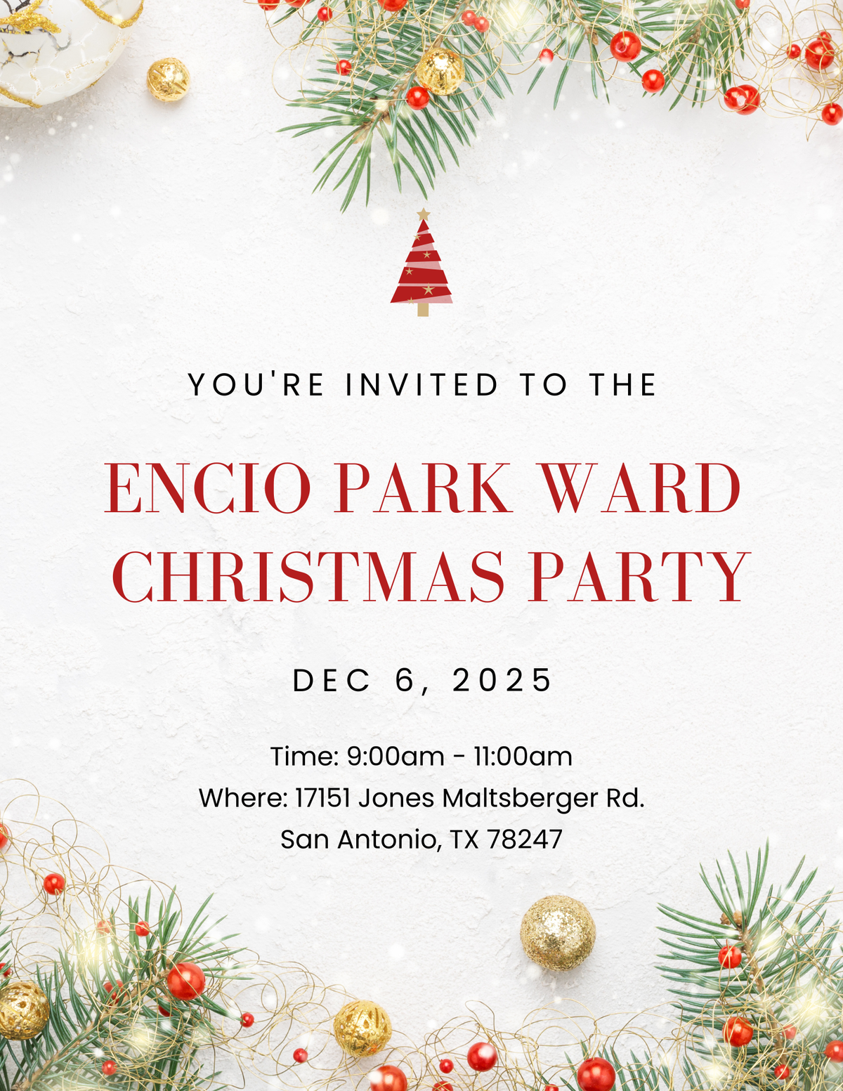 9:00 am Encino Park Christmas Party