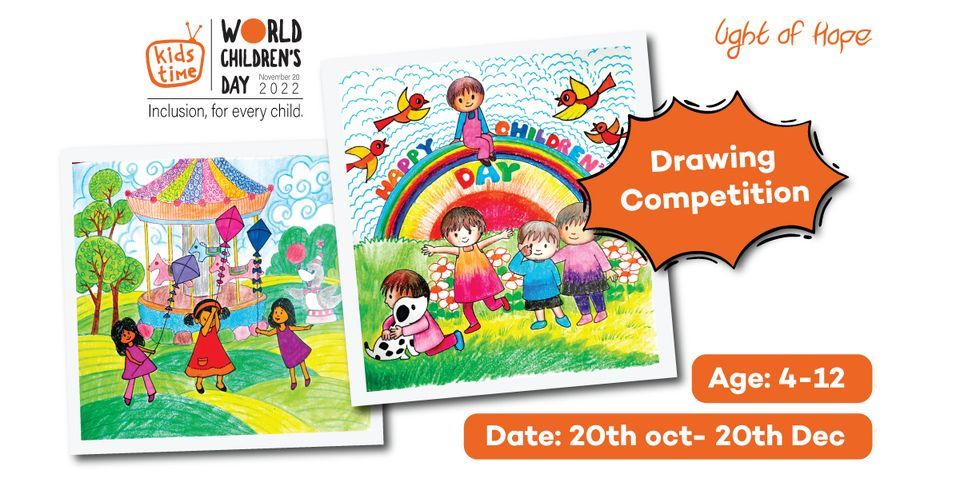 World Childrens Day Drawing Competition at kids Time Center | Kids Time ...