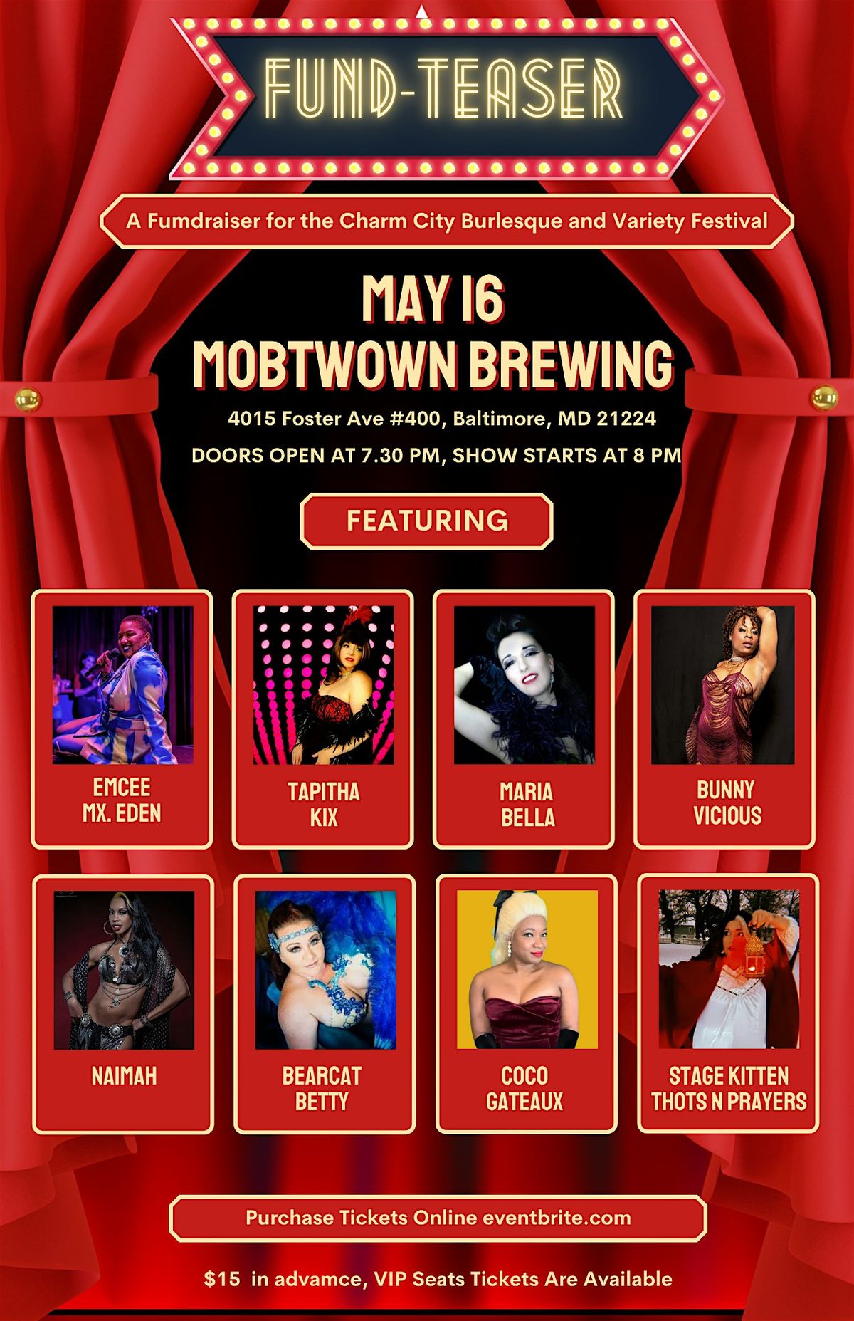 Fund-Teaser: A fundraiser for the Charm City Burlesque and Variety Festival