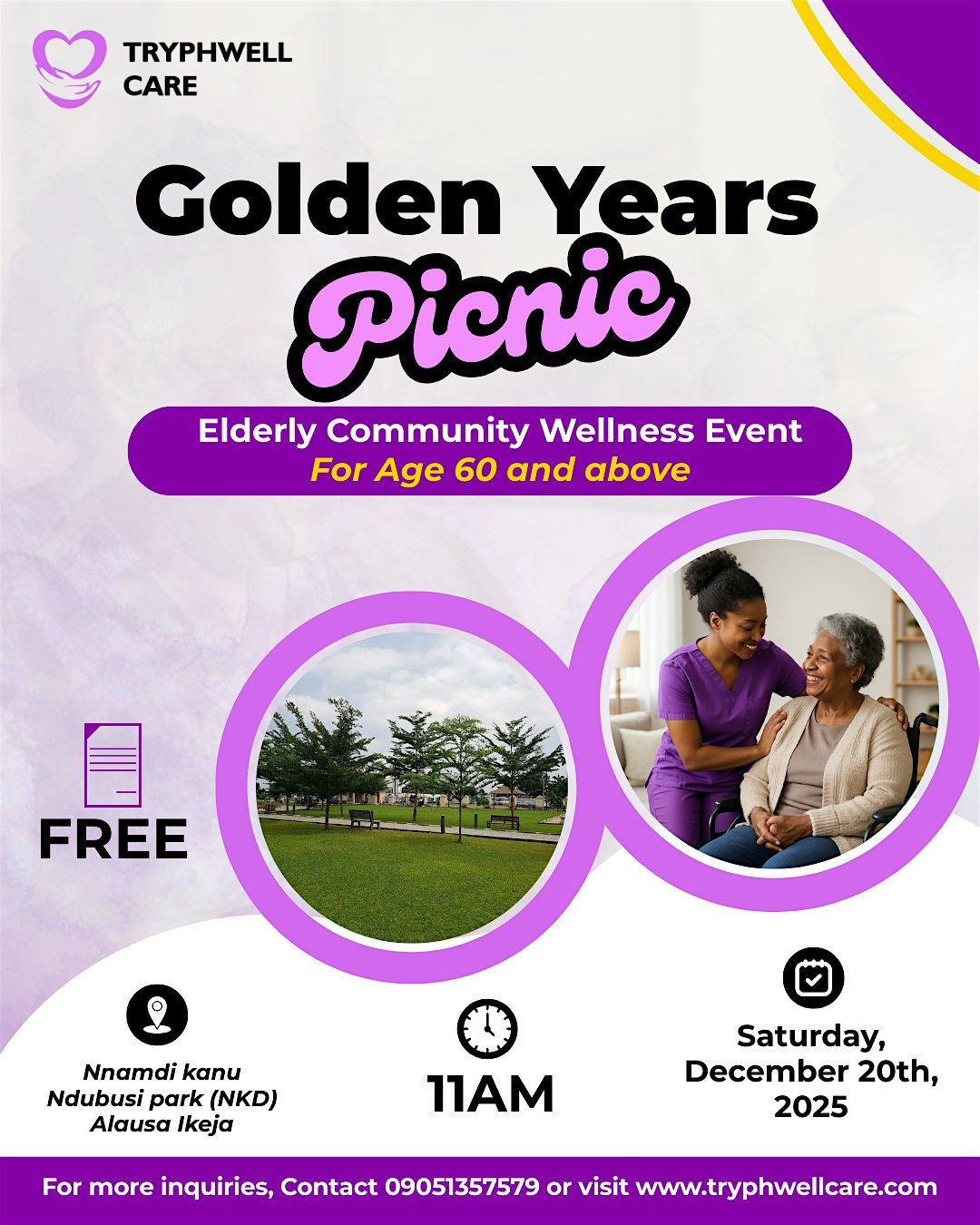 Golden Years Picnic at Ndubuisi Kanu Park, Ikeja on 20th December, 2025