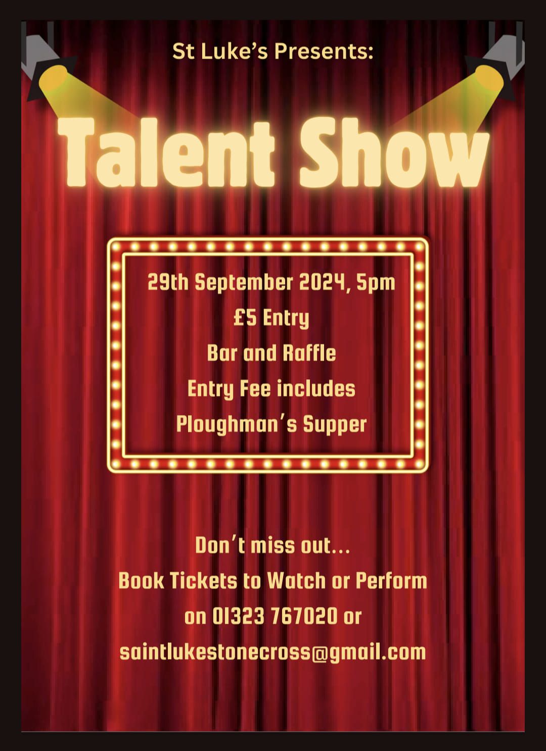 Talent Show Stones Cross, Eastbourne September 29, 2024