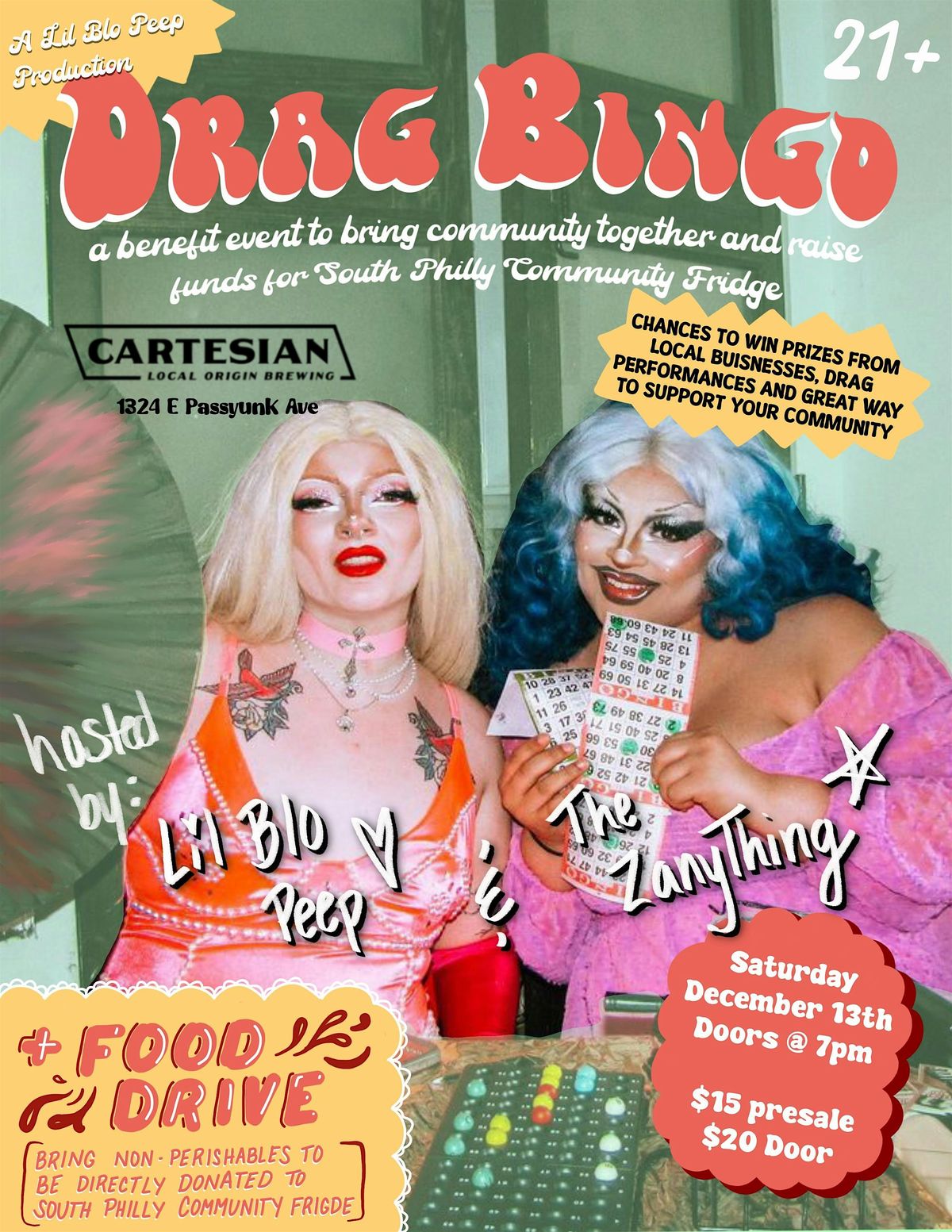 Drag Bingo for Benefit at Cartesian Brewing