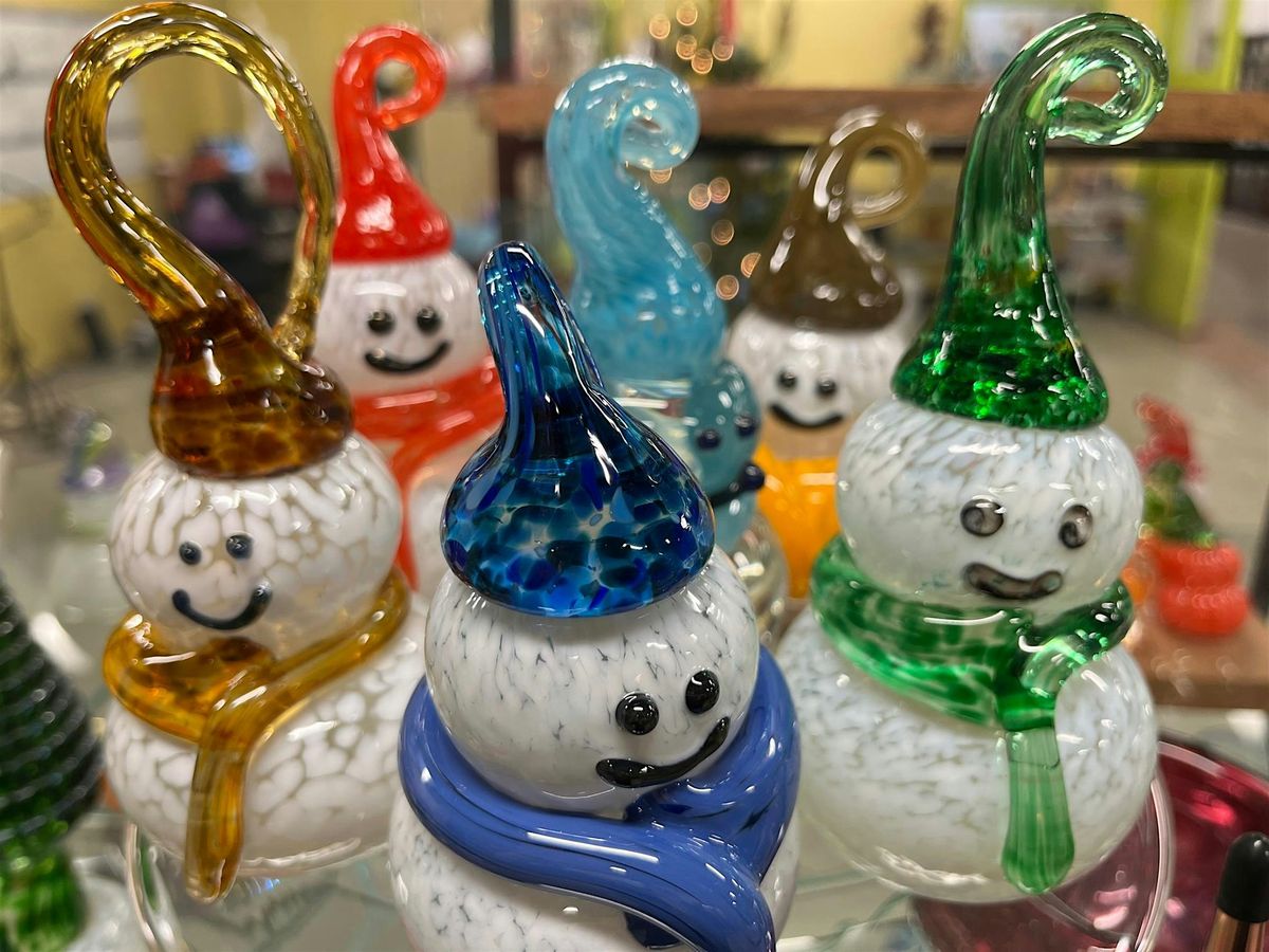 The Family as the Coolest Snowpeople in 2026..made at GAI out of Hot Glass!